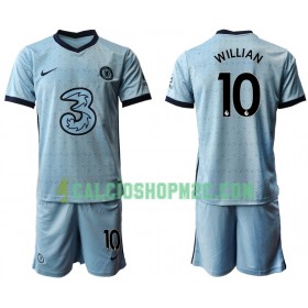 Chelsea Willian 10 Bambino Maglia Trasferta 2020/2021 Manica Corta (+ Pantaloncini)